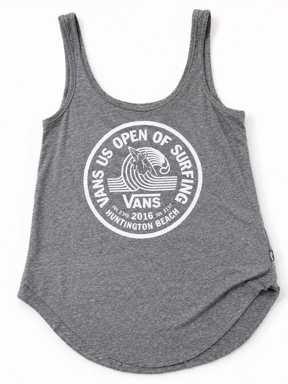 Vans Gray Scoop-Neck Surf Logo Tank Cover-Up